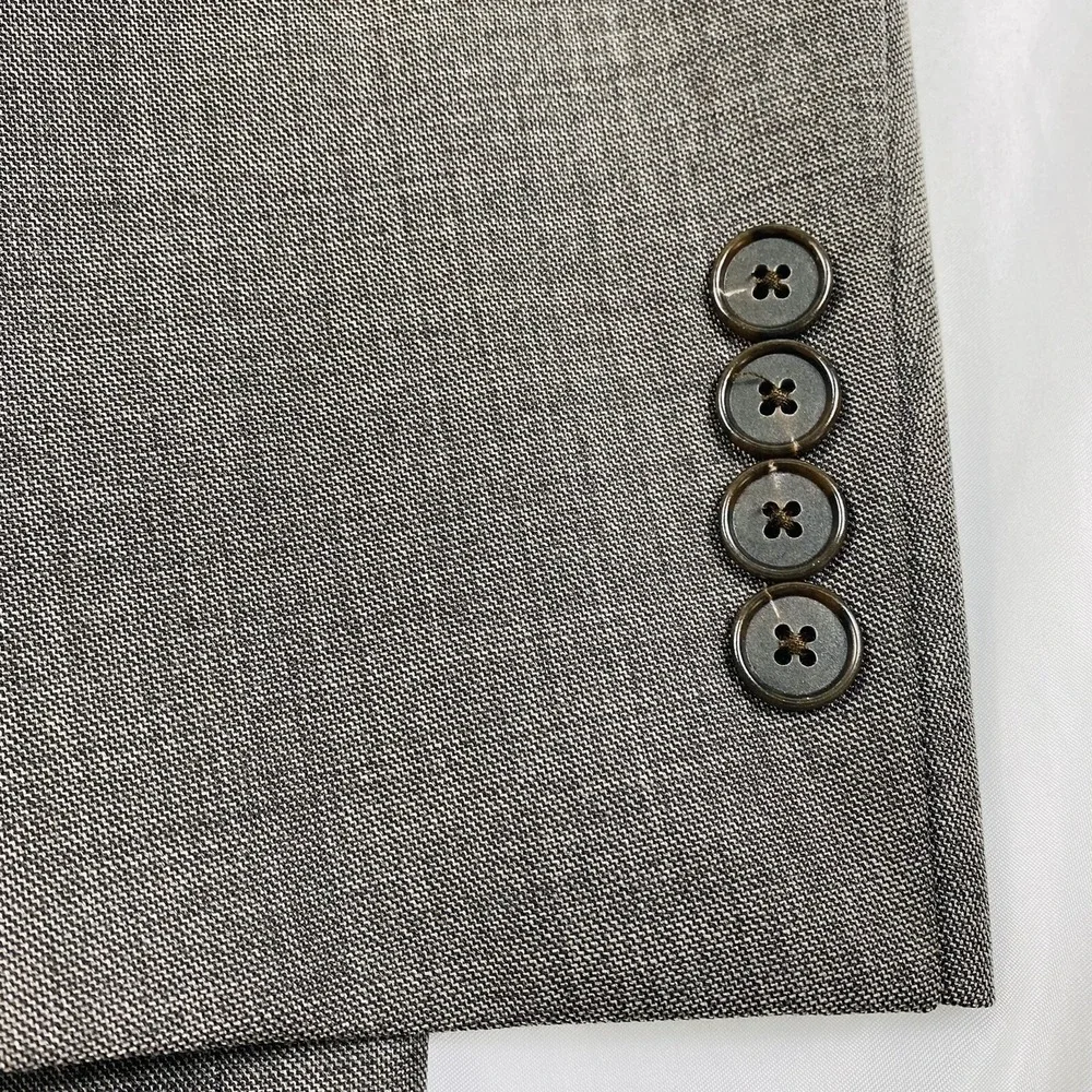 Hickey Freeman Current Beacon Traveler Gray Worsted Wool Blazer Size Mens 40R